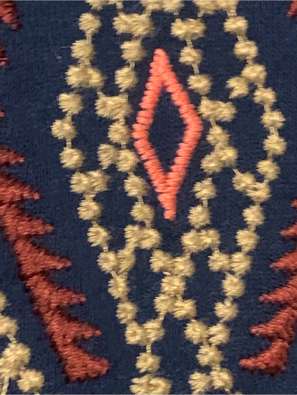 Johnny Was Open Cardigan L Embroidered Blue Boho Festival Aztec Southwest 3/4 - Picture 11 of 12